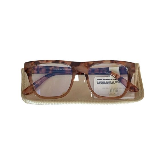 a new day - Women's Tortoise Retro Square Blue Light Filtering Glasses - NIB - Picture 4 of 8